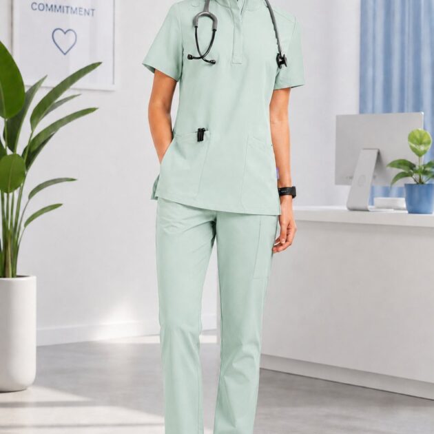 TS31 طقم طبي قماش قطني مستورد 2026