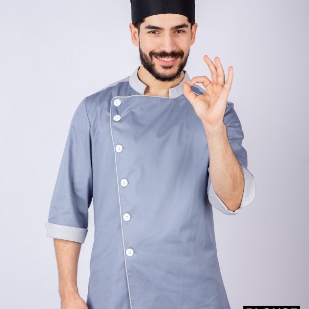 بلوزة الشيف BLOUSE DE CUISINE HOMME ACF21 GRISE
